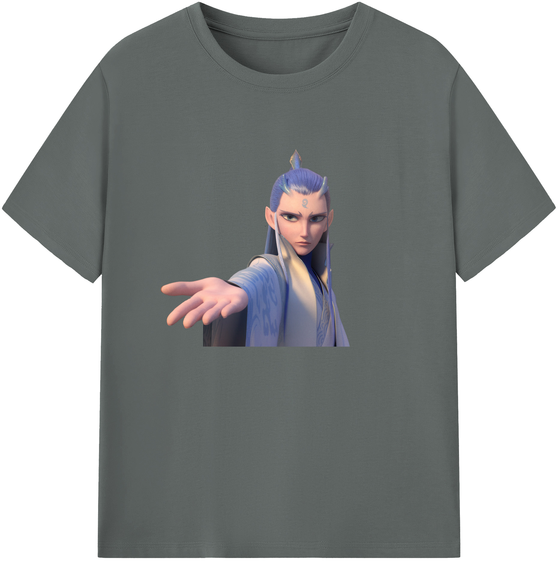（画像用） Ne Zha 2 ナタ 魔童の大暴れ 綿100％ メンズ半袖Tシャツ｜肌触りやわらか＆通気性